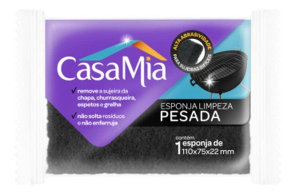 Kit 6 Esponjas Limpeza Pesada Churrasqueira Grelha Casamia 1