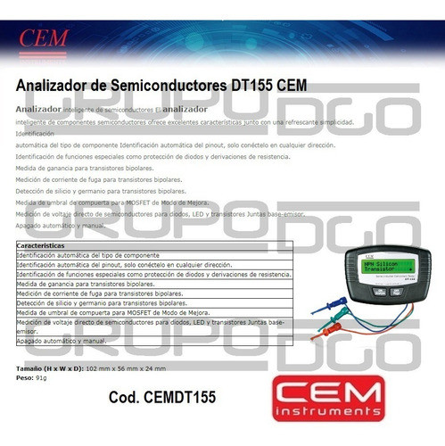 Analizador De Semiconductores Dt155 Cem 1