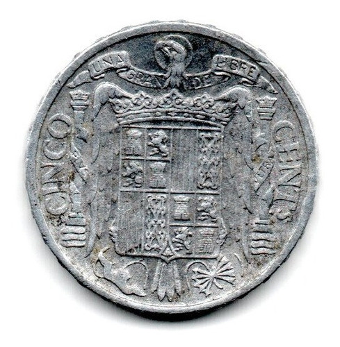España Moneda 5 Centimos Año 1945 Km#765 1