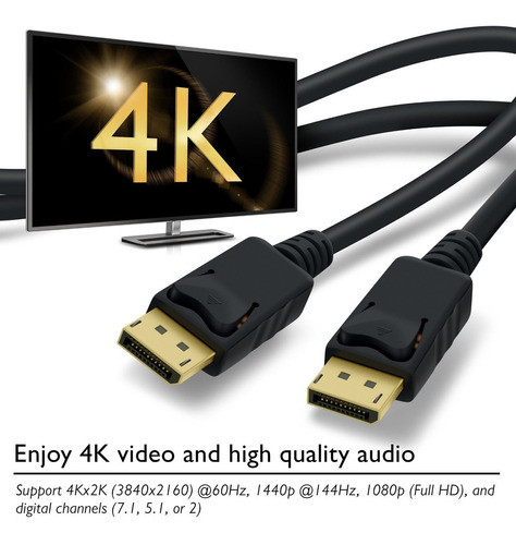 Gearit 3-pack Gold Plated Displayport A Displayport Cable 3m 1