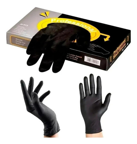 Guantes Negros X 20 Unidades - Professional Black Gloves 1