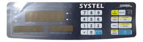 Panel Mascara De Teclado Balanza Systel Croma   Original 0