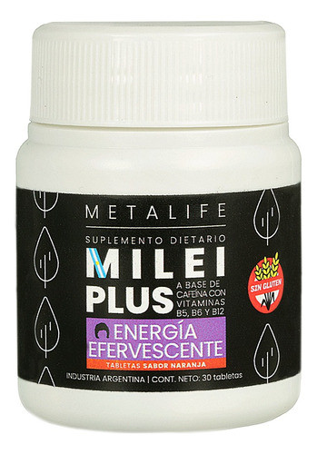 Energizante Milei Plus Cafeina + Vitaminas Marca Metalife 0