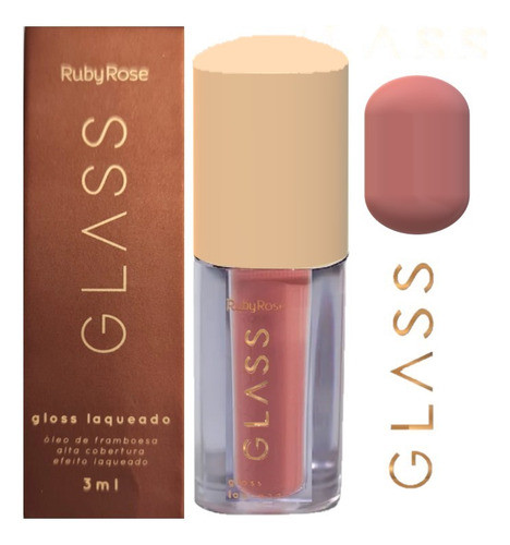 12 Lip Gloss Laqueado Glass Bg03 Hb577 Ruby Rose Atacado 1