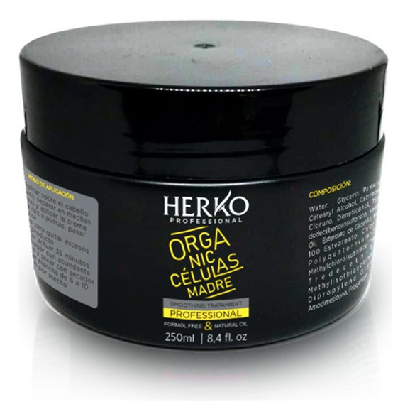 Alisado Orgánico Herko Celulas Madre En 1 Paso Sin Formol 0