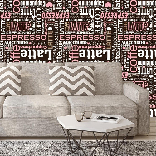 Papel De Parede Adesivo Cafeteria Espresso Coffe Latte 1