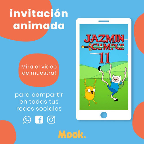 Hora De Aventura Invitación Animada En Video 1
