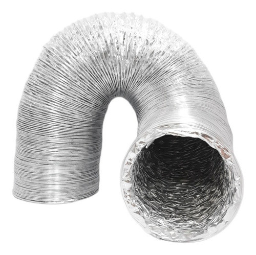 Duto Flexivel Aluminizado 100mm 5mts + Rolo Fita Aluminizada 0