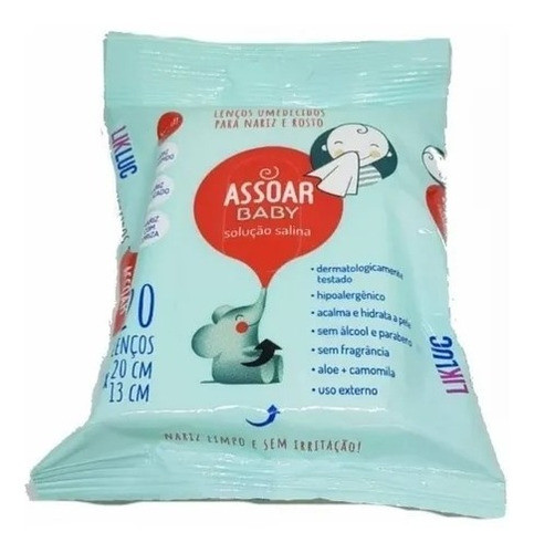 Assoar Baby Lenço Umedecido Com Soro Fisiologico Likluc 1
