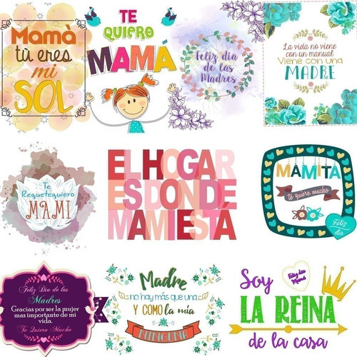 Plantillas Diseños Dia De La Madre Sublimar Tazas Remeras 1