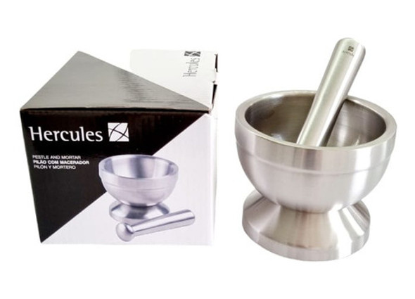 Pilão Aço Inoxidável Grosso Para Temperos Alho Ervas 0