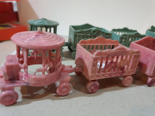 Antiguo Juguete Tren Calesita Circo 30 Cms- De 1960 1