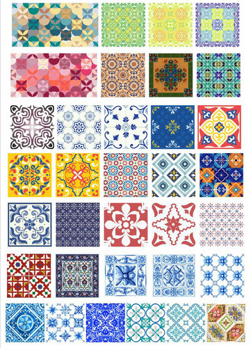 Originales Vectores. Azulejos 03. Super Exclusivo!! 0