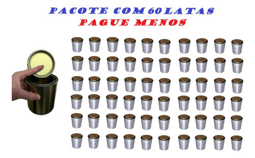 Kit 60 Lata Vazia 900ml Artesanato Carne Banha Tinta B.agua 0