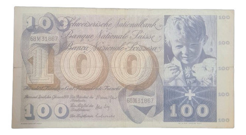 Suiza Billete 100 Francos Año 1970 P#49i 0