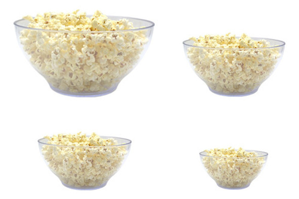 Bowl Mediano Plastico Cristal 700 Cc. Rigido X 12 U. 0