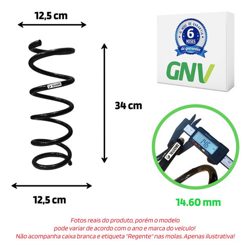 2 Molas Gnv Traseira Reforçadas Saveiro G3 2000 2001 2002 1