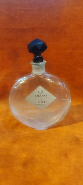 Frasco De Perfume Antiguo Worth Con Tapa Negra 0