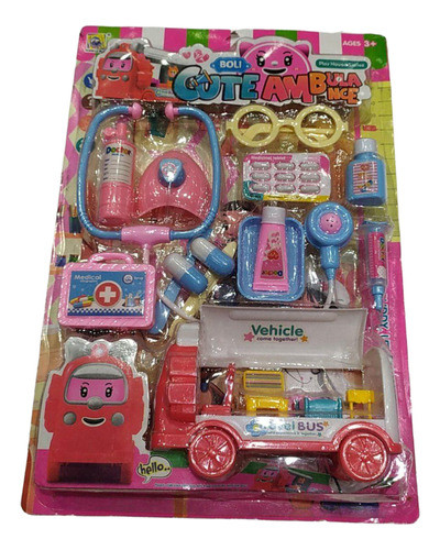 Blister Set De Doctor Con Auto Cute Ambulance 0