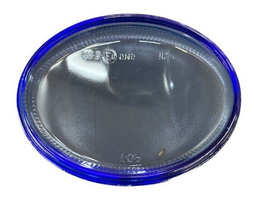 Vidrio Caminero Azul Oval (b3) 7,5cm X 5,5cm 1