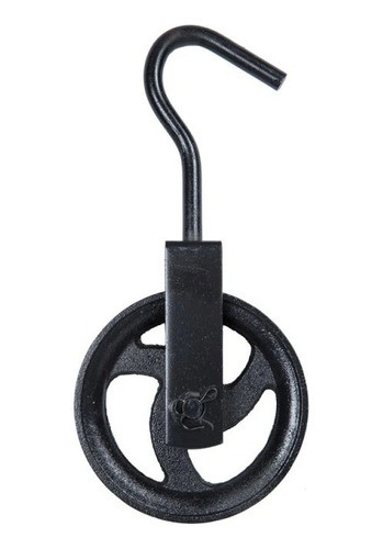 Roldana Rueda De Hierro 14 Cm De Diametro Con Gancho 0
