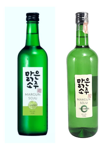 Kit C 2 Soju Margun Bebida Coreana Limão E Tradicional 750ml 0