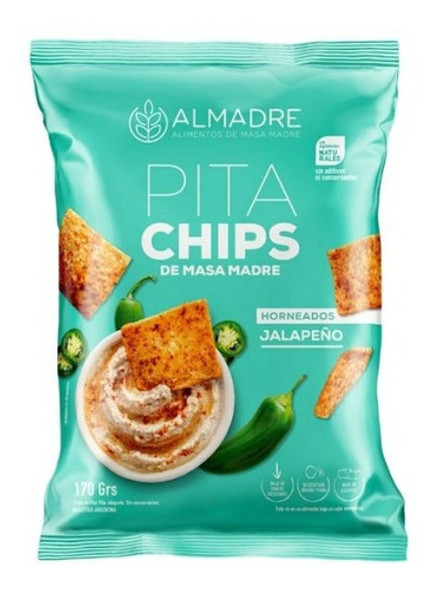 Pack X 6 Pita Chips Masa Madre Sabor Jalapeño X 170 Almadre 0