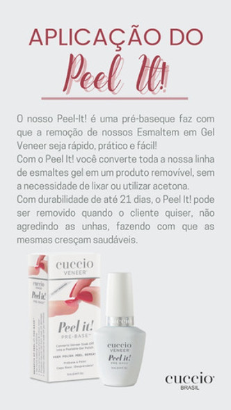 Pré-base Peal It Veneer  Cuccio 13ml 1 Pré-base Peal It Veneer  Cuccio 13ml 1