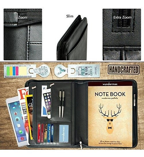 Cartera De Wundermax Padfolio Con La Almohadilla De Escritur 1