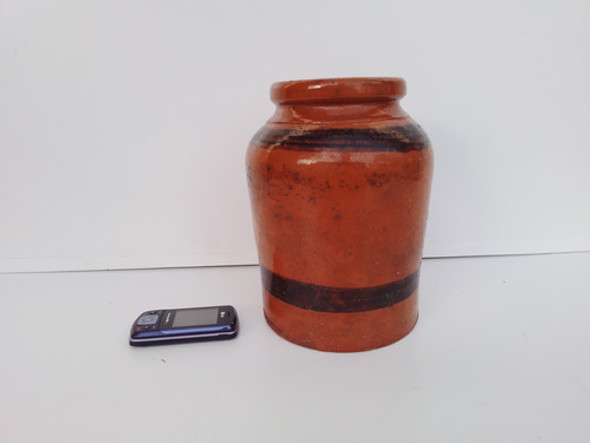 Antiguo Frasco Tipo Aceitunero En Terracota 23.5 Cm Alto 0