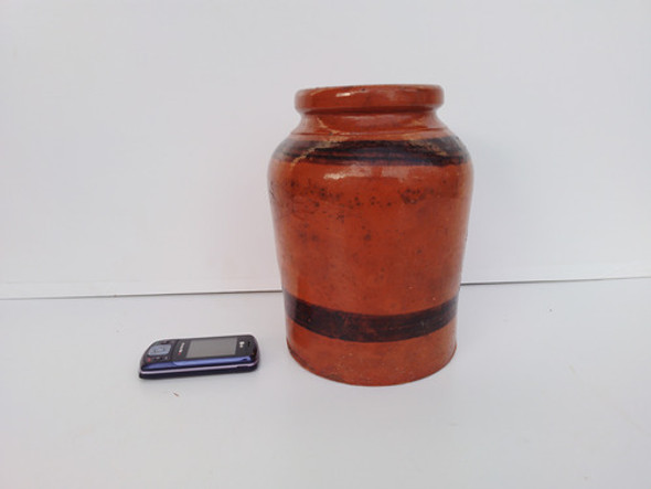 Antiguo Frasco Tipo Aceitunero En Terracota 23.5 Cm Alto 1