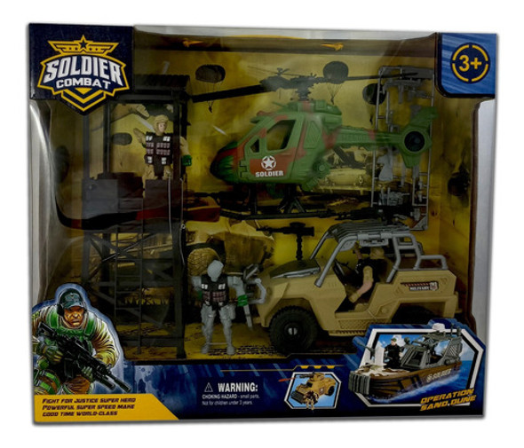 Fuerte + Helicoptero + Jeep + Muñecos + Acc Ploppy 140111 0