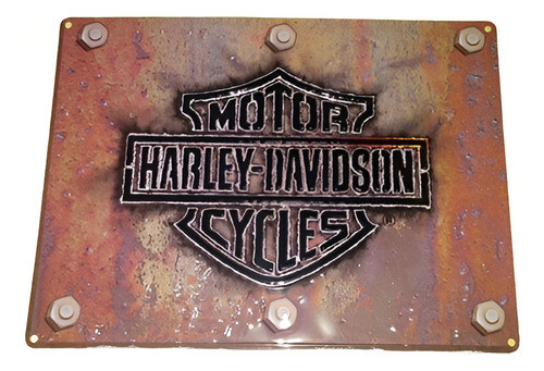 Chapa Importada Coleccion Harley-davidson En Relieve- 43x33 0