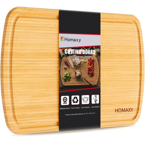 Tabla De Cortar Bambú Extra Grande, 457x318 Cm Con Canal De 0