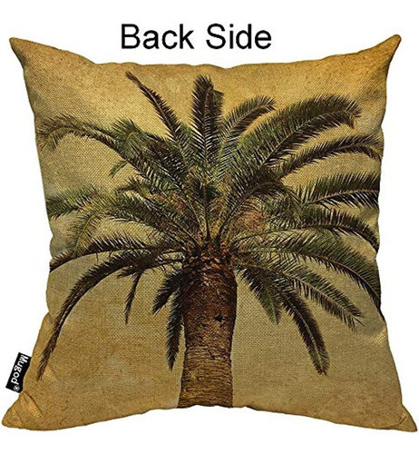 Mugod - Funda De Almohada Con Diseño De Palmeras Tropicales, 1
