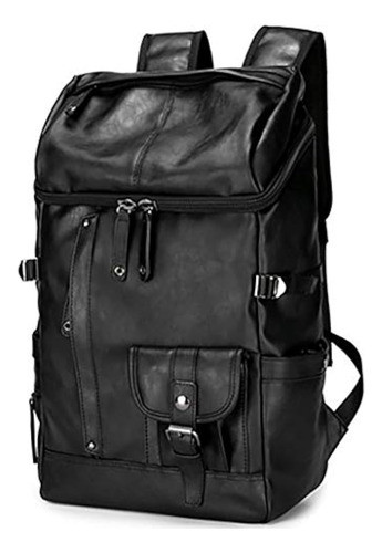 Mochila De Cuero Pu De Viaje Huachen Para Hombres Y Mujeres, 0