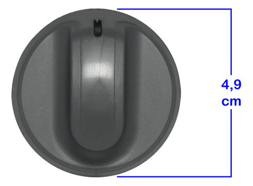 Juego 6 Perillas Para Cocina Electrolux 6mm Gris Metalizada 1