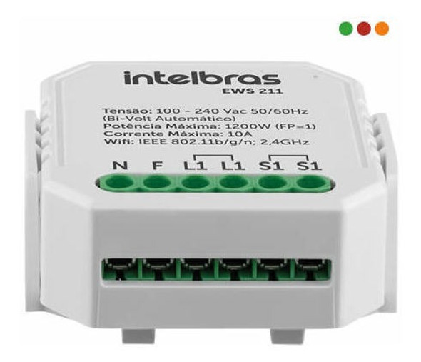 Controlador Smart Wifi Intelbras 1 Interruptor Ews 211 Izy 1