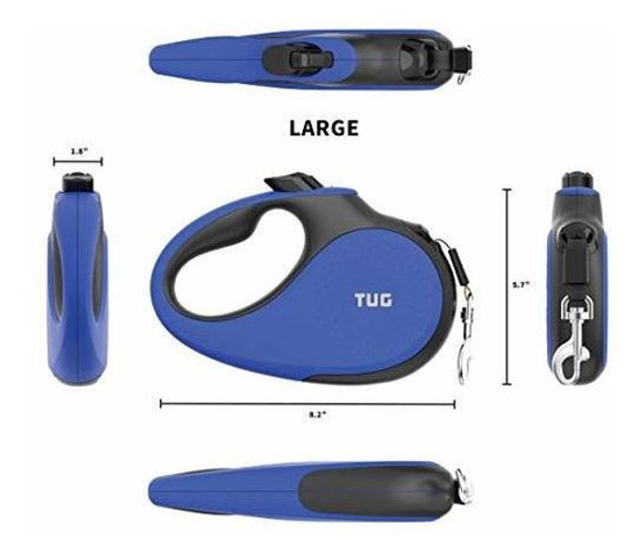Correa Retractil Para Pasear Perros Tug  Azul Large 1