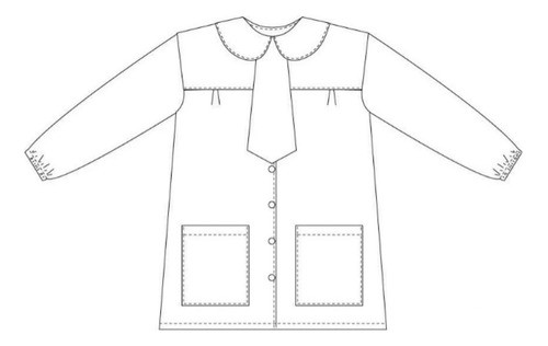 Molde De Costura, Delantal Pintorcito Corbata , Pechera Pdf 0