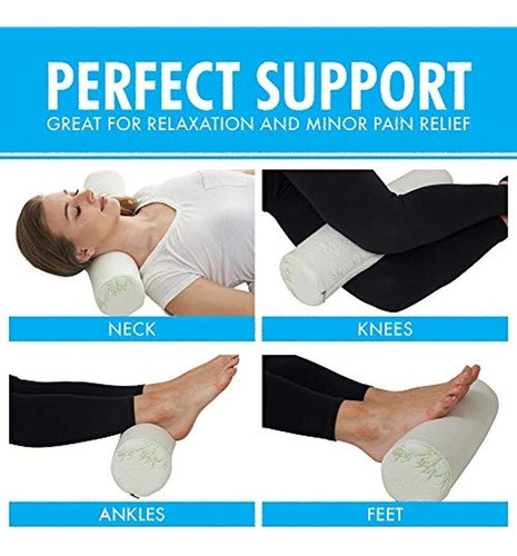 Paquete De 2 Almohadas De Espuma Viscoelástica Con Rollo De 0