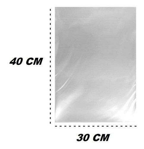 Saco Plástico Pe Transp. Cristal Resistente 30x40 130 Un 1kg 1