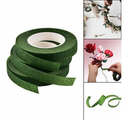 Kit C/6rolo Fita Floral Artesanato Arranjo Buquê De Noiva 0