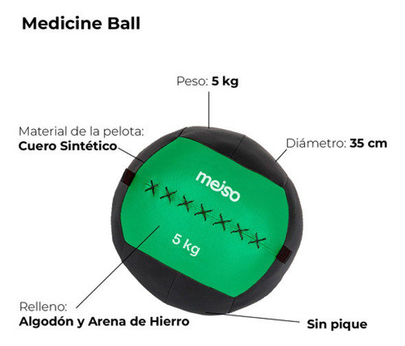 Medicine Ball 5 Kg Meiso Inc 1