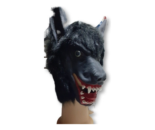 Mascara De Lobo Negro Entera Adolescente Adulto Halloween 1