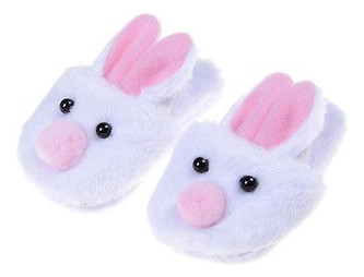 2 Zapatillas De Pc Lindo Blanco Fieltro Americano 18 Pulgada 1