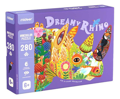 Puzzle Irregular Rinoceronte Mideer. Espacio Jacinta 0