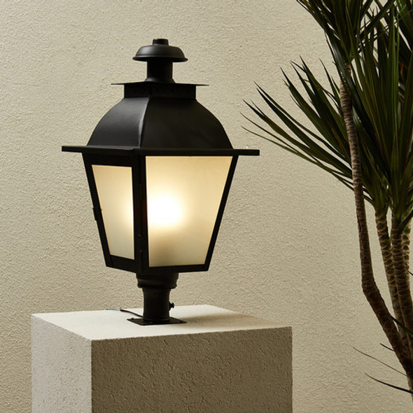 Farol En Hierro De 4 Caras Para Pilar Columna Poste Exterior 1 Farol En Hierro De 4 Caras Para Pilar Columna Poste Exterior 1