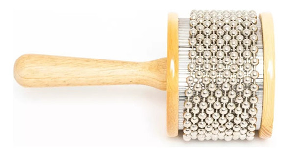 Cabasa Parquer Mediana 11,7 Cm De Madera Con Aros Metal 1