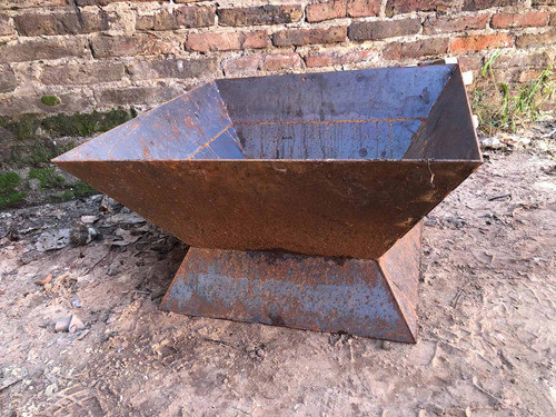 Brasero Fogonero Firepit 60 X 60 Hierro Deco Jardin 1